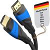 KabelDirekt - Cavo HDMI 8K / 4K - 2x 2,0m e altre lunghezze (0,15m-22,5m) - Cavo HDMI progettato in Germania - Supporta 10K/8K@60Hz / 4K@120Hz - HDMI Cavo per TV, PC, PS5, Xbox, Switch