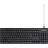 Hama Tastiera cablata CK-200 (tastiera USB, sensazione di digitazione ergonomica, tasti silenziosi, cavo rimovibile, layout tedesco QWERTZ, tasti multimediali, tasto Assist per assistenti AI), nero