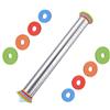 NCONCO Mattarello con anelli di spessore, 43,2 cm, grande, regolabile, in acciaio inox, rullo per impasto, pizza, torte e biscotti, 2816340/120424XHCNHW