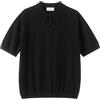 Diana Studio, Polo Rasata in Maglia - Uomo, 100% Cotone, Maniche corte, Casual Fit, Nero, M