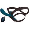 You2Toys Strap-On Set Harness & 2-Motors Vibrator with Remote Blue