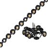QUARKZMAN Strisce Puntine Tappezzeria, Finiture Lucide Unghie Decorative da 1 Metro per Testiera Divani, Sedie e Mobili Chiodi Tappezzeria (11mm Nero-Oro)