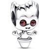 Generic Charm Guardiani della Galassia Dancing Groot in argento Sterling 925, compatibile con ciondoli Pandora e molti altri braccialetti del Regno Unito., Metallo
