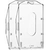 VOVIGGOL Porta badge orizzontale e verticale, 2 pezzi, trasparente, porta badge o badge per cordini, porta badge per ufficio, scuola