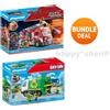 Playmobil City Action Set 71233 Fire and City Life 71234 Camion riciclati NUOVO