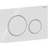 Geberit, Placca di comando Sigma20 115.882.01.1, per risciacquo a 2 quantità, colore bianco opaco, bianco 115882011