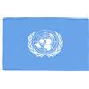 AZ FLAG Bandiera ONU 90x60 cm Poliestere 100D 2 Occhielli | Uso interno ed esterno bandiera decorativa dell'Organizzazione delle Nazioni Unite doppie cuciture e bordi rinforzati