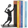 Balvi Fermalibri Match Ball Colore Nero Ferma libri da scaffale e libreria con giocatore di tennis Me