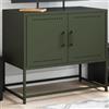 IBUQDDV Mobiletto Multiuso Consolle Ingresso Moderno Mobiletto Cucina Mobiletto Salvaspazio Mobile TV Verde Oliva 68,5x39x60,5 cm in Acciaio per Ufficio Soggiorno Sala Riunioni Cucina
