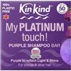 KinKind Purple Shampoo Bar - My PLATINUM Touch! Shampoo Bar solido per capelli biondi, argentati e bianchi | Shampoo Bar da viaggio per capelli nel Regno Unito | 50 g, Confezione singola