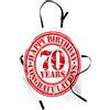 ABAKUHAUS 70 ° Compleanno Grembiule, 70 Anni Congrats, Comodo per la Cucina Unisex con Collo Regolabile per Cucinare Cuocere Arrostire e Giardinaggio, Rosso e Bianco