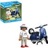 PLAYMOBIL Cars 71622 1969 Vespa 150 Sprint Veloce, blu, modello fedele per collezionisti e appassionati, comprende accessori versatili e ruota di ricambio removibile