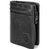 YumSur Portafoglio Uomo Piccolo in Vera Pelle, YumSur Portamonete Carte di Credito con Blocca RFID, Trifold Sottile Porta Carte,Slim Retro Marrone Wallet Miglior Regalo per Uomini Padre Confezione Regalo