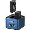 Hähnel - ProCube3 - Caricabatterie per Panasonic DSLR Duo - Ricarica più veloce - Ingresso USB Type-C