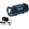 Bosch Professional 18V System Radio da cantiere a batteria GPB 18V-2 SC (ricezione tramite DAB+, Bluetooth, FM e AUX, incl. alimentatore, cavo AUX, batteria a bottone al litio 3V)