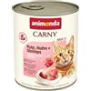 animonda Carny Adult, cibo umido per gatti, Pute, Pollo + Gamberetti 6 x 800 g