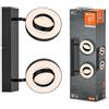 LEDVANCE DECOR SPOT SATURN, 21W, 440lm, nero, faretto, teste orientabili, versatile, faretto per interni, regolazione della temperatura del colore a 3 stadi, alloggiamento di alta qualità