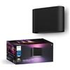 Philips Hue White and Color Ambiance Dymera Lampada Smart da Parete per Interni ed Esterni, Controllo Vocale, Nero