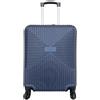 Chicca Borse Trolley Piccolo Basic 38 x 55 x 23 Cm (LxHxP) Bagaglio a Mano Cabin Size Rigido (Blu)