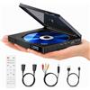 MAITE Lettore DVD Super Slim, Lettore DVD Compatto per TV, Player con Altoparlante HiFi Integrato, Uscita USB, Porta AUX da 3,5mm, PAL/NTSC Integrato