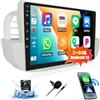 CAMECHO 2+64G 9 Pollici Autoradio con Touchscreen HD per Fiat 500 2007-2015, Android 13 Wireless Carplay Android Auto Bluetooth Radio con GPS Navi WIFI Mirror Link FM/RDS +Telecamera Posteriore Canbus