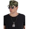 Set militare con cappello occhiali collana e fischietto