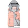 ORANDESIGNE Gilet Donna Corto Senza Maniche Giacca Trapuntata Leggera Giubbotto Invernale Giubbottino Piumino Imbottito Elegante Cappotto Smanicato Con Cappuccio a rosa M