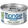 Generico Monge Monoprotein Gatto, alimento completo per gatti adulti monoproteico gusto SOLO POLLO con PISELLI | PROMO 10+2 omaggio scatolette da 80 grammi l'una.