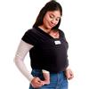 Sleepy Wrap Fascia Neonato Fino a 15 kg - Morbido, Facile da Indossare, Trasporto a Mani Libere, Marsupio Bambino a Fascia Porta Bebé (Nero)