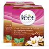 Veet Cera Depilatoria Orientale a Caldo, 250 ml di Cera con Oli Essenziali e 12 Strisce Riutilizzabili, Maxi formato, 2 confezioni