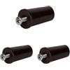 Schellenberg 10258 Set da 4 tappi d'arresto avvolgibili, blocca tapparelle 24 x 39 mm incl. viti, marrone, 39 mm, Set di 12 Pezzi