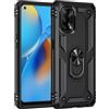 SEAHAI Cover per Xiaomi Redmi Note 12 PRO+ Plus 5G, Militare Antiurto Protezione Silicone con 360° Anello Supporto Kickstand Rugged Custodia PC + TPU Bumper Case - Nero