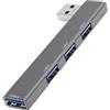 Generic Hub USB 3.0 | Adattatore USB a 4 porte - Trasferimento dati veloce, Hub USB 4 porte, hub USB 3.0 multiplo, prolunga USB per laptop, tastiera, mouse