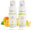 ALUMINALIA Kit Trattamento Lisciante Alla Cheratina Professionale Vegano per la stiratura dei capelli, 2 in 1 a casa, 100% no Formaldeide, no Solfati, Nutre, Idrata, Ripara la Cuticola e Liscia, 0% riccio 100 ml
