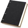 Yarotm Quaderno ad Anelli A4 - Pelle PU Quaderno a Righe - 21.5x28cm Raccoglitore ad Anelli A4 Ricaricabile - 100GSM Taccuino a Righe 150 Fogli - A4 Block Notes Diario di Viaggio, Nero