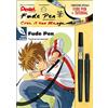 Pentel pack Fude Pen Ricaricabile Inchiostro Nero Base Acqua e Ricarica e Tutorial