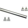 Gardinia 33843 Clip di Montaggio, Alluminio, Argento, 60 x 2.9 x 0.5 cm