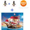 Playmobil set 71418 galeone pirata con quattro figure di pirati NO SCATOLA
