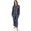 Harry Potter Pigiama Lungo in Raso da Donna Edvige Pigiama Estivo in Due Pezzi per Donna Raso di Seta Taglie 8-22 (18-20) Blu