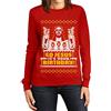 Shirtgeil Maglione Brutto di Natale per lei - Go Jesus It's Your Birthday Felpa da Donna Medium Rosso