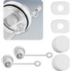Neepanda Nearockle - Set di 3 tappi per cannuccia in silicone, adatti per Stanley Tumbler 1.0 e 2.0, versione 30oz|40oz, accessori per tazza Stanley Cup (bianco)