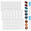 Kigift 3 stampi per cioccolatini in policarbonato, trasparenti, con 2 contagocce, stampi 3D per gelatine, dolci, cubetti di ghiaccio