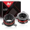 WinPower Lampadine LED H7 WinPower con base di adattamento, supporto e presa di conversione, accessori compatibili con Mercedes-Benz Serie SLK, adatto per BMW Serie 5 E39 520/530 E60/E200/728LI