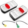 ETUKER Kit Luci Posteriori Led per Rimorchio 12/24v 7Funzione Fanale Posteriori Rimorchio con Attacco a Baionetta 5pin,Lampada LED per Trattore Furgoni Impermeabile