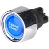 Gebildet Interruttore Accensione Avviamento a Pressione 12V-24V/50A SPST Universale, Pulsante di Arresto di Avviamento del Motore LED, Interruttore di Avviamento Momentaneo per Auto, Barche (Blu)