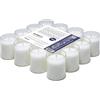 Horeca Candles - Candele Tealight Bianche - Set da 16 Candeline Non Profumate - Lunga Durata di 24 Ore - Cera - Lumini per Matrimonio, Decorazione, Gastronomia