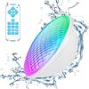 KOLLNIUN Luci per piscina a LED Par56, 22 W, luce subacquea, RGB, con telecomando, 12 V AC/DC, IP68
