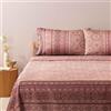 Bassetti Granfoulard Completo Letto Matrimoniale, Lenzuola Puro Percalle di Cotone, Lenzuolo Sopra con Balza Copriletto, Sotto con Angoli Maxi e 2 Federe Hanbury P1