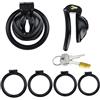 MKGMYGZ Sissy Chastity Cage Uomo Gabbia Pene Cintura Di Castità Maschile Cock Cage Erotitici Sexy Per Coppie (Black)