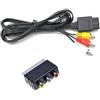 CHILDMORY Compatible for 1.8M/6ft AV Cable TV RCA Composite Cable with 3RCA To Scart Adapter for N64 SNES Gamecube Console